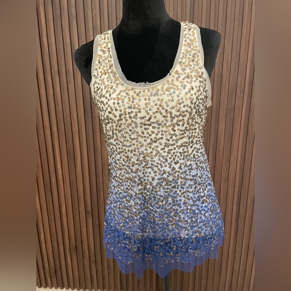 Shine top gold and blue, Renso+Kay top